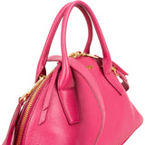 Miu Miu Pink Madras Leather Top Handle Bauletto Dome Handbag