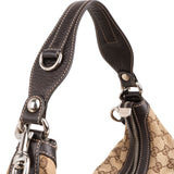 Gucci Monogram GG Canvas Horsebit Hobo Shoulder Bag