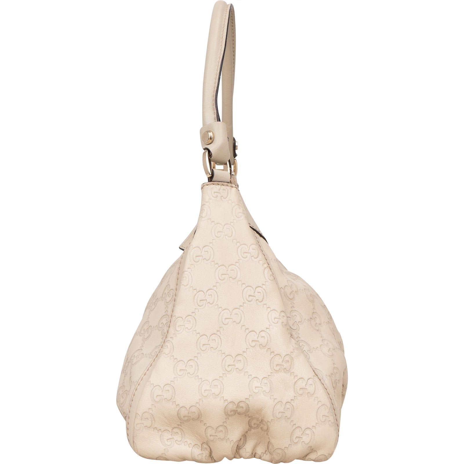 Gucci Leather Monogram Abbey Handbag - vintageandkickz