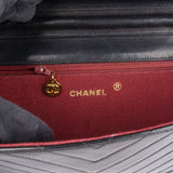 Chanel Chevron Lambskin 24K Gold Single Flap Shoulder Bag