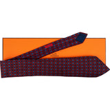 Hermès Geomatric Print Silk Tie Krawatte