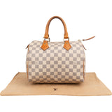 Louis Vuitton Monogram Damier Azur Canvas Speedy 25 Handbag