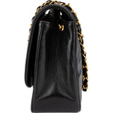 Chanel Quilted Lambskin 24K Gold Diana Single Flap Crossbody Bag