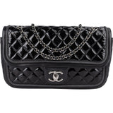 Chanel Quilted Patent Leather Single Flap Crossbody Bag