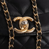 Chanel Quilted Lambskin Diana Single Flap Crossbody Bag