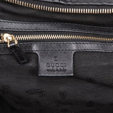 Gucci Black Leather Indy Bamboo Shoulder Bag