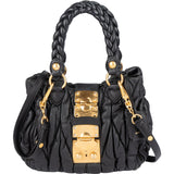Miu Miu Quilted Leather Handbag - vintageandkickz