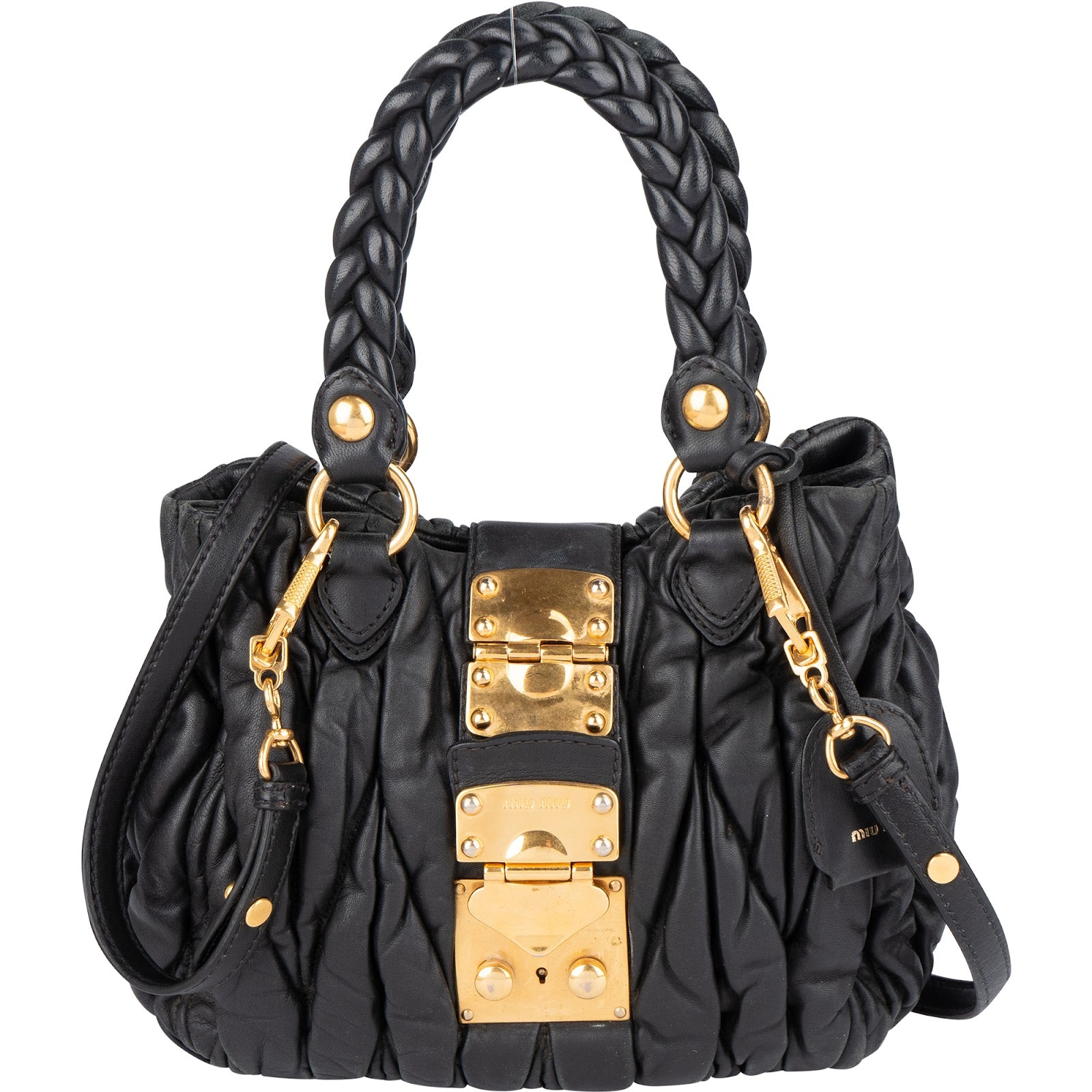 Miu Miu Quilted Leather Handbag - vintageandkickz