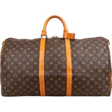 Louis Vuitton Monogram Canvas Keepall 55 Bandoulière Travel Bag