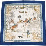 Hermès L'Hiver Silk Carre 90 Scarf Tuch