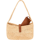 Saint Laurent Raffia Le 5 à 7 Hobo Mini Handbag