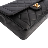 Chanel Quilted Lambskin Medium 24K Gold Single Flap Shoulder Bag