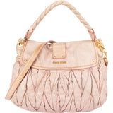 Miu Miu Matelassé Vitello Lux Leather Coffer City Handbag