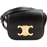 Celine Shiny Calfskin Mini Claude Triomphe Crossbody Bag