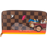 Louis Vuitton Monogram Damier Ebene Illustre Evasion Zippy Wallet