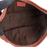 Gucci Monogram GG Suede Abbey D-Ring Pochette Shoulder Bag