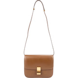 Celine Brown Boxcalf Classic Box Medium Crossbody Bag