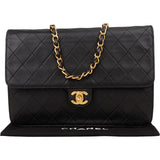 [🔄️B14 / F18] Chanel Quilted Lambskin Medium Double Flap Shoulder Bag - vintageandkickz