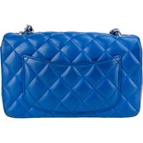 Chanel Quilted Lambskin Palladium Small Single Flap Crossbody Bag
