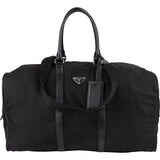 Prada Black Nylon Triangle Duffle Bag 55