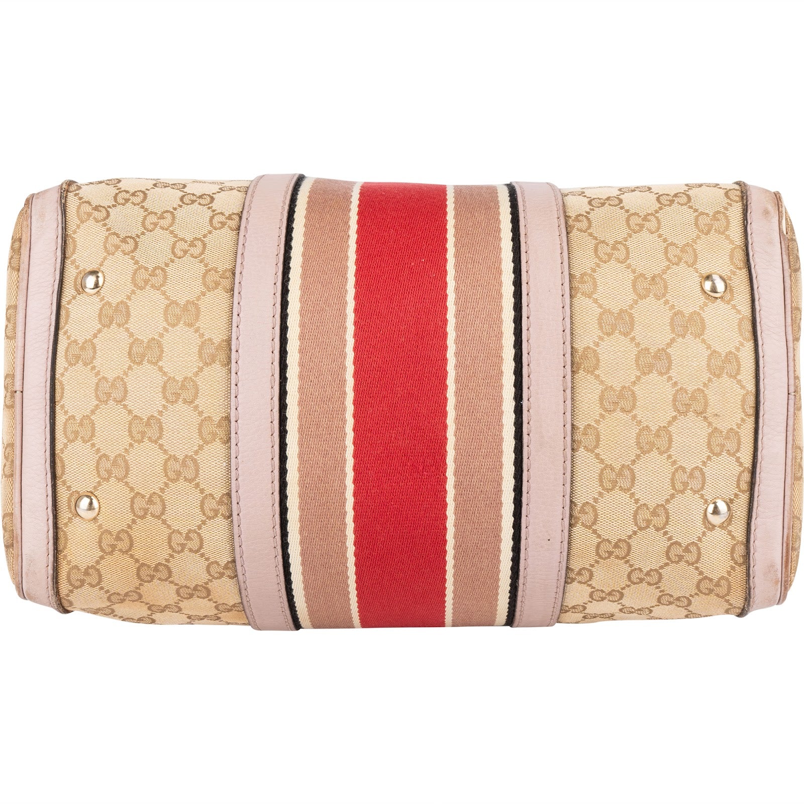 Gucci Monogram GG Canvas Boston Handbag - vintageandkickz