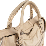 Balenciaga Cream Leather City Handbag