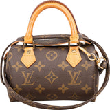 Louis Vuitton Monogram Canvas Mini Speedy Crossbody Handbag
