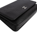 Chanel Camellia Embossed Wallet on Chain Crossbody Bag