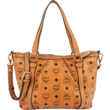 MCM Monogram Visetos Small Satchel Tote Handbag