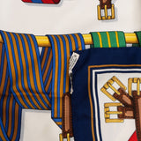 Hermès Rubans Les Sangles Silk 90 Tuch Scarf