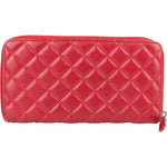 [🔄️B11 / F34] Chanel Caviar Leather Quilted Zip Around Wallet - vintageandkickz