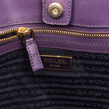 Prada Purple Saffiano Leather Galleria Large Tote Handbag