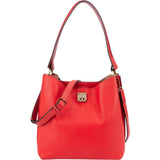 MCM Visetos Pebbled Leather Milla Hobo Shoulder Bag