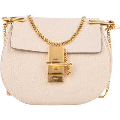 Chloé Grained Leather Mini Drew Crossbody Bag