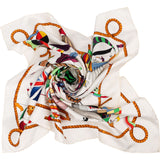 Hermès Les Folies du Ciel Silk Carre 90 Scarf Tuch