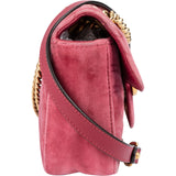 Gucci Matelassé Velvet GG Marmont Small Crossbody Bag