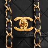 Chanel Quilted Lambskin 24K Gold Single Flap Shoulder Bag
