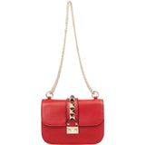 Valentino Garavani Red Leather Rockstud Small Crossbody Bag