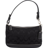 Coach Black Signature Monogram Pochette Handbag
