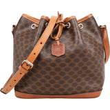 Celine Macadam Canvas Drawstring Bucket Crossbody Bag