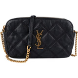 Saint Laurent Black Quilted Leather Becky Crossbody Bag