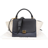Céline Tricolor Leather and Canvas Trapeze Handbag