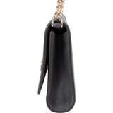Salvatore Ferragamo Pebbled Leather Gancini Wallet On Chain Crossbody Bag