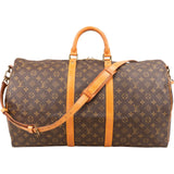 Louis Vuitton Monogram Canvas Keepall 55 Bandoulière Travel Bag
