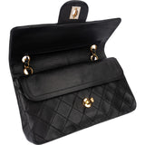Chanel Quilted Lambskin 24K Gold Small Double Flap Shoulder Bag