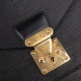 Louis Vuitton Noir Epi Leather Monceau Handbag
