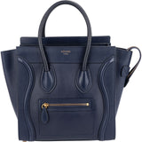 Céline Blue Leather Luggage Handbag