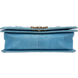 Chanel Distressed Denim Medium Boy Single Flap Crossbody Bag