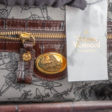 Vivienne Westwood Croc Embossed Leather Frame Bag Handbag