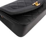 Chanel Quilted Lambskin 24K Gold Small Diana Single Flap Crossbody Bag